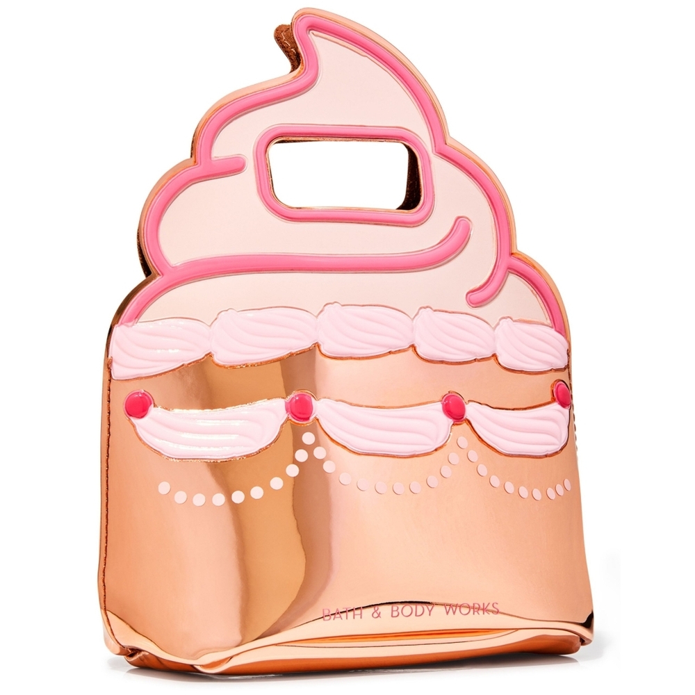 Bath & Body Works Pink and Gold Small Mini Cupcake Gift Bag NEW